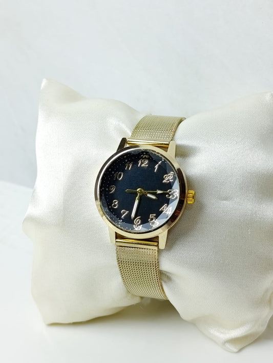 RELOJ CLASICO CON MALLA METALICA