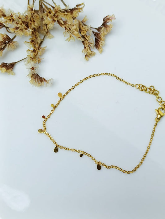 PULSERA CON DIJES COLGANTES EN ACERO QUIRURGICO