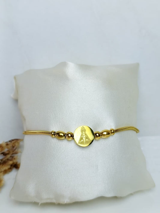 PULSERA VIRGEN DORADA