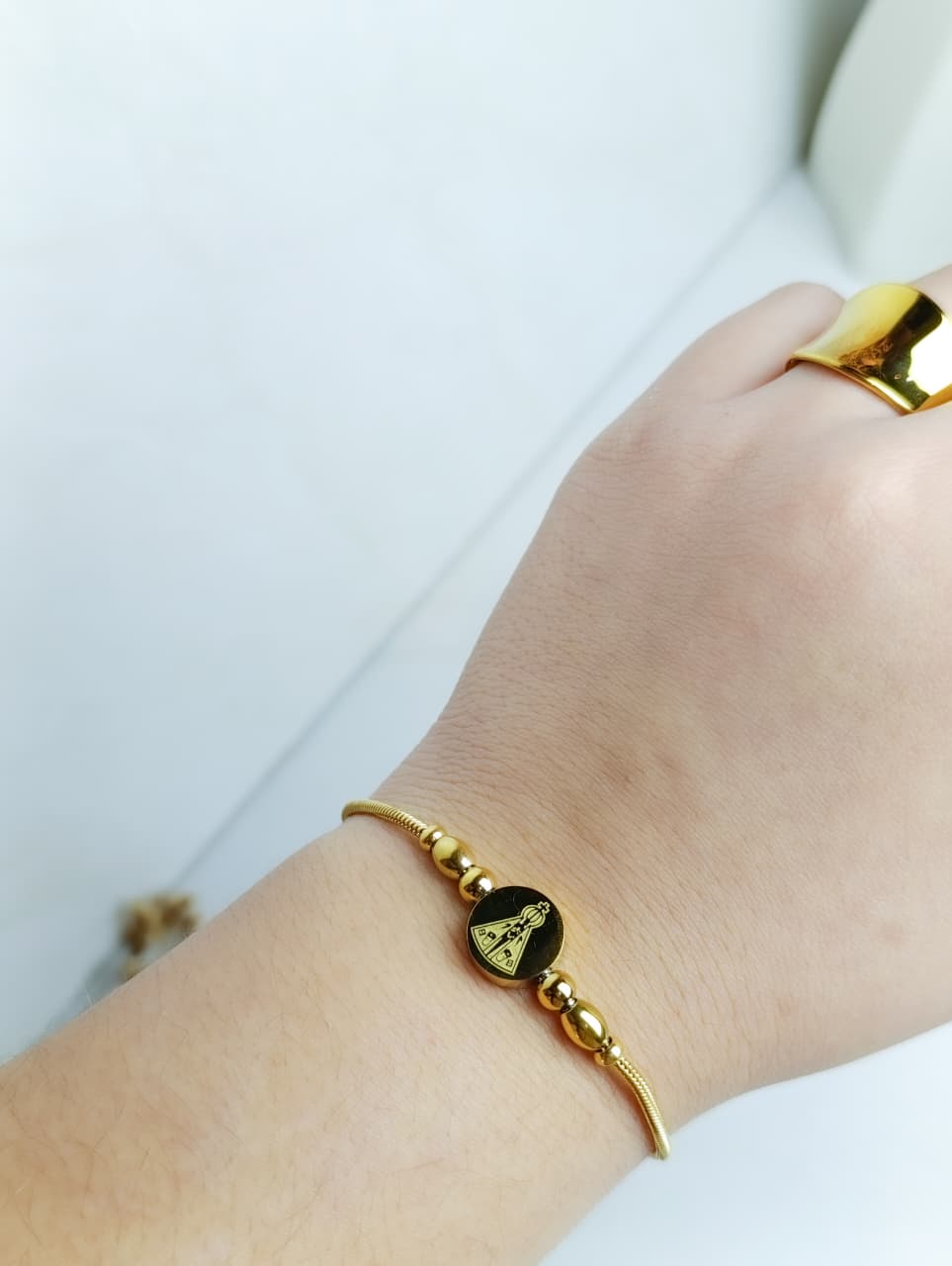 PULSERA VIRGEN DORADA