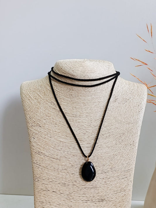 COLLAR LARGO AJUSTABLE CON PIEDRA